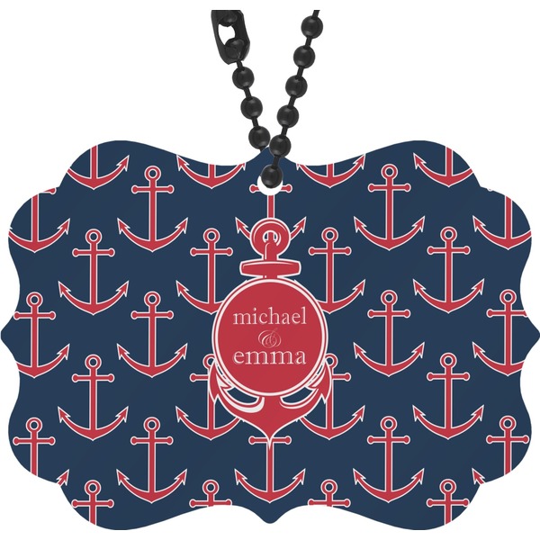 Custom All Anchors Rear View Mirror Charm (Personalized)