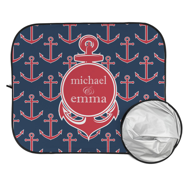 All Anchors Car Sun Shades - FOLDED & UNFOLDED