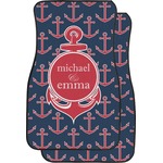 All Anchors Car Floor Mats (Front Seat) (Personalized)