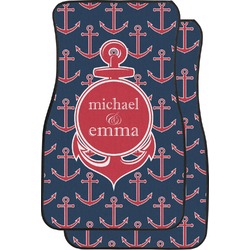 All Anchors Car Floor Mats (Front Seat) (Personalized)