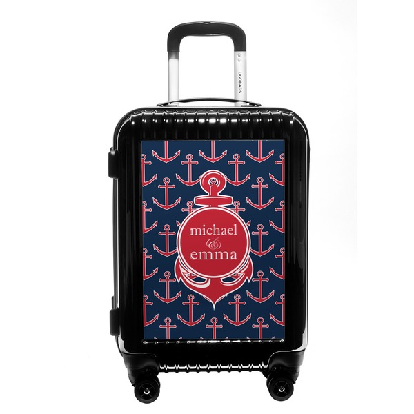 Custom All Anchors Carry On Hard Shell Suitcase (Personalized)