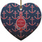 All Anchors Heart Ceramic Ornament w/ Couple's Names