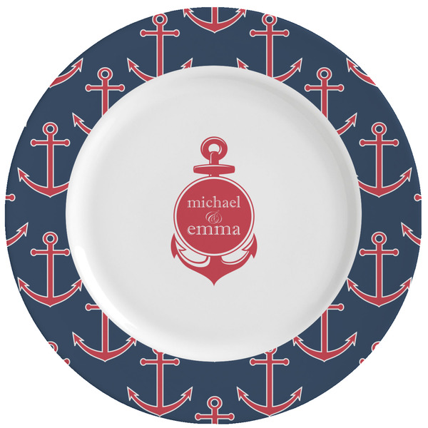 Custom All Anchors Ceramic Dinner Plates (Set of 4) (Personalized)