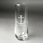 All Anchors Champagne Flute - Stemless Engraved (Personalized)