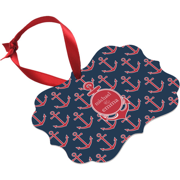 All Anchors Christmas Ornament