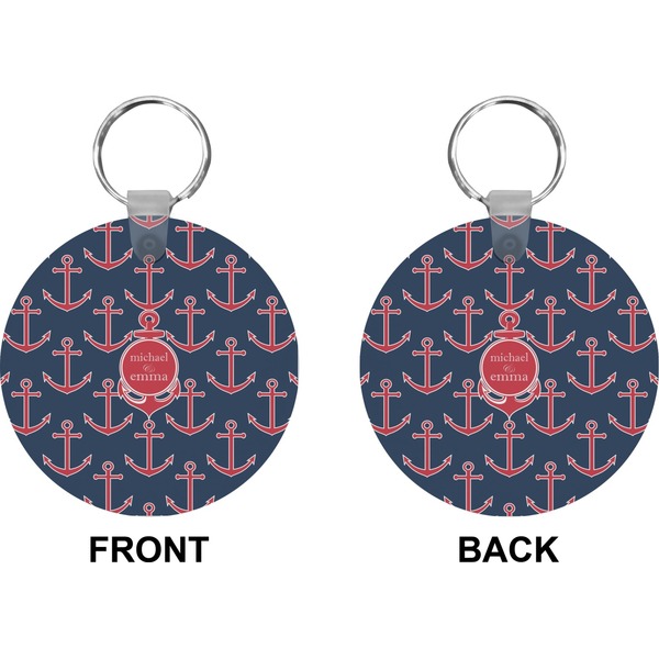 All Anchors Circle Keychain (Front + Back)