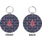 All Anchors Circle Keychain (Front + Back)