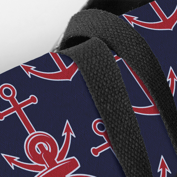 All Anchors Closeup of Tote w/Black Handles