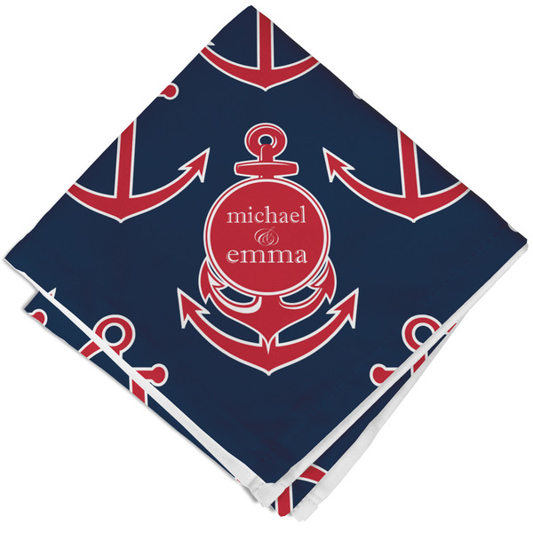 Custom All Anchors Cloth Napkin w/ Couple's Names