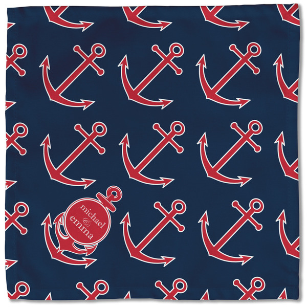 All Anchors Cloth Napkins - Personalized Lunch (Single Full Open)
