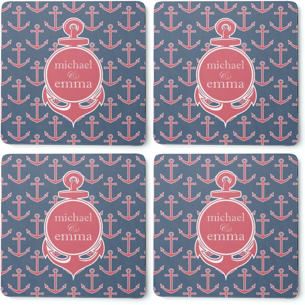 All Anchors Coaster Rubber Back - Apvl