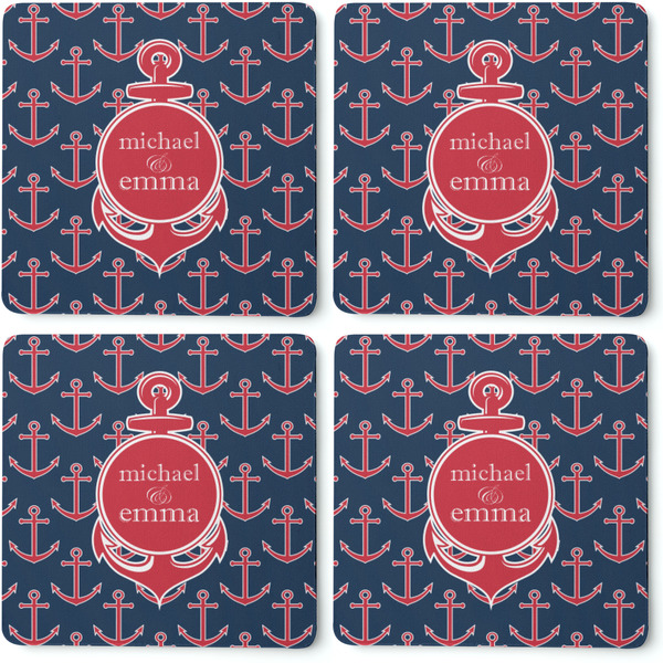 All Anchors Coaster Rubber Back - Apvl