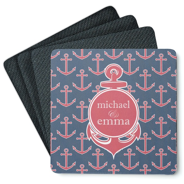 All Anchors Coaster Rubber Back - Main