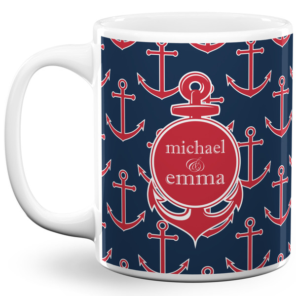 Custom All Anchors 11 Oz Coffee Mug - White (Personalized)