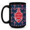 All Anchors Coffee Mug - 15 oz - Black
