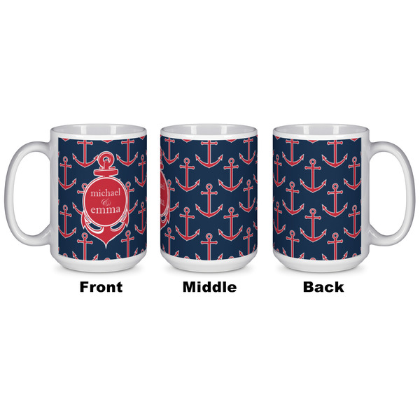 All Anchors Coffee Mug - 15 oz - White APPROVAL