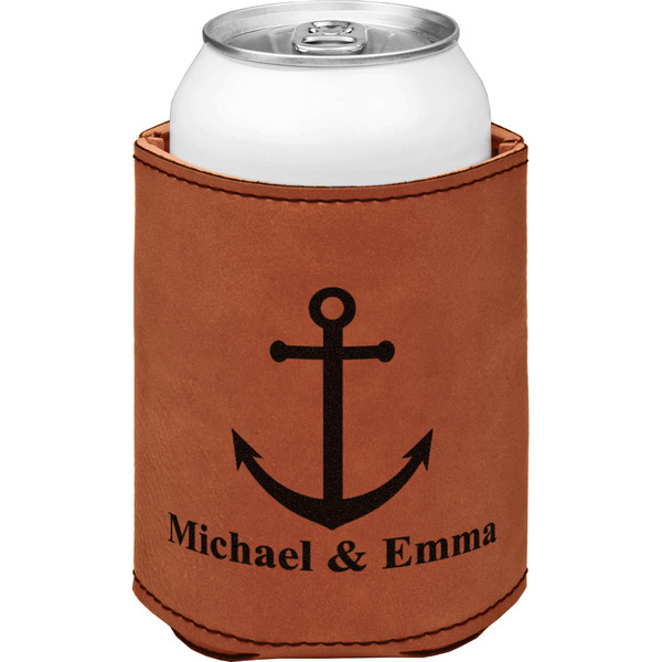 Custom All Anchors Leatherette Can Sleeve - Single Sided (Personalized)
