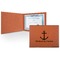 All Anchors Cognac Leatherette Diploma / Certificate Holders - Front only - Main