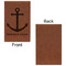 All Anchors Cognac Leatherette Journal - Single Sided - Apvl