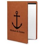 All Anchors Leatherette Portfolio with Notepad (Personalized)