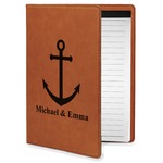 All Anchors Leatherette Portfolio with Notepad - Small - Double Sided (Personalized)