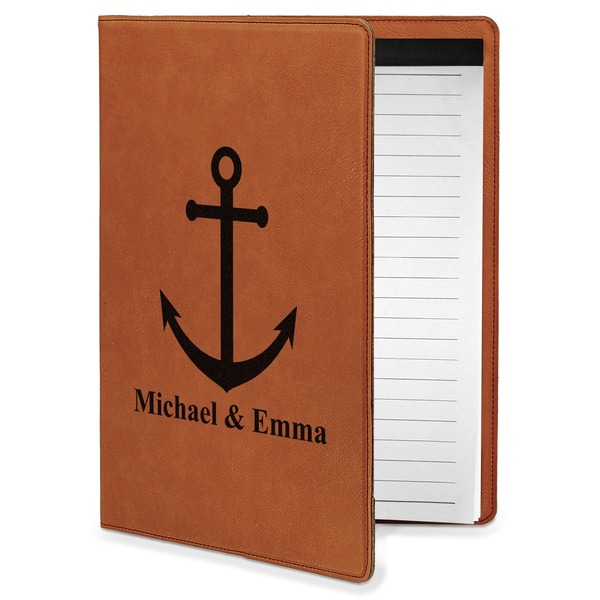 Custom All Anchors Leatherette Portfolio with Notepad - Small - Double Sided (Personalized)