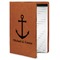 All Anchors Cognac Leatherette Portfolios with Notepad - Small - Main