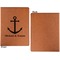All Anchors Cognac Leatherette Portfolios with Notepad - Small - Single Sided- Apvl