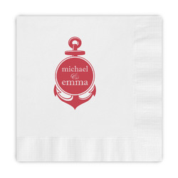 All Anchors Embossed Decorative Napkins (Personalized)
