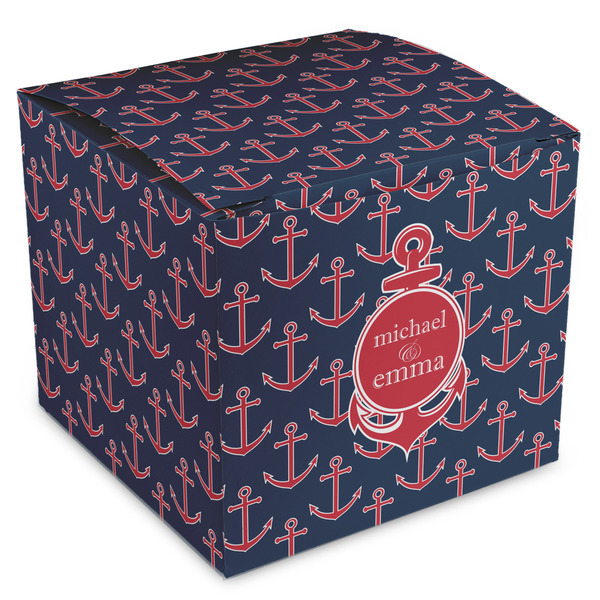 Custom All Anchors Cube Favor Gift Boxes (Personalized)