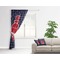 All Anchors Curtain With Window and Rod - in Room Matching Pillow