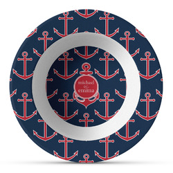 All Anchors Plastic Bowl - Microwave Safe - Composite Polymer (Personalized)