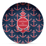 All Anchors Microwave Safe Plastic Plate - Composite Polymer (Personalized)
