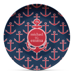 All Anchors Microwave Safe Plastic Plate - Composite Polymer (Personalized)