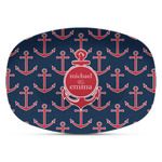 All Anchors Plastic Platter - Microwave & Oven Safe Composite Polymer (Personalized)