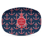 All Anchors Plastic Platter - Microwave & Oven Safe Composite Polymer (Personalized)