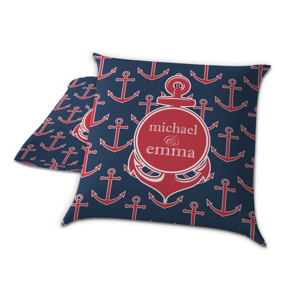 All Anchors Decorative Pillow Case - TWO