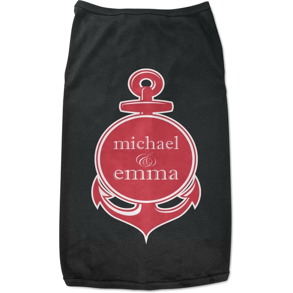 Custom All Anchors Black Pet Shirt - 3XL (Personalized)