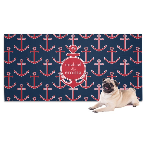 Custom All Anchors Dog Towel (Personalized)
