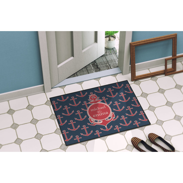 All Anchors Door Mat Lifestyle