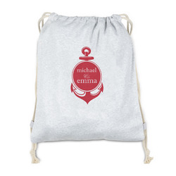 All Anchors Drawstring Backpack - Sweatshirt Fleece - Double Sided (Personalized)