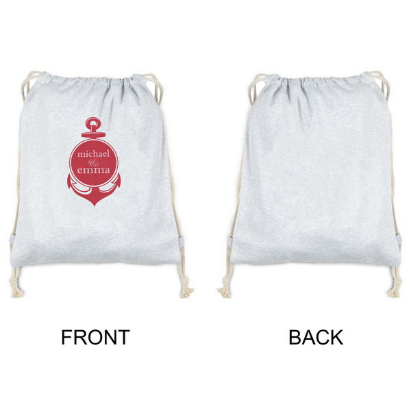 All Anchors Drawstring Backpacks - Sweatshirt Fleece - Single Sided - APPROVAL