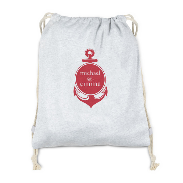 Custom All Anchors Drawstring Backpack - Sweatshirt Fleece (Personalized)