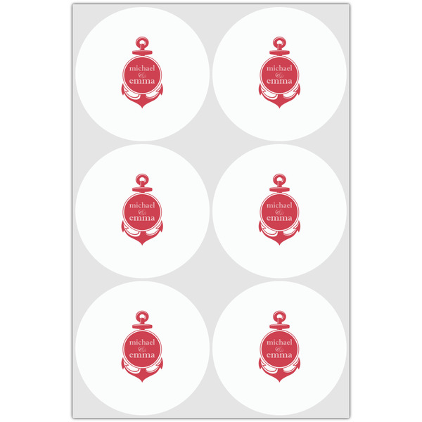 All Anchors Drink Topper - Large - Set of 6