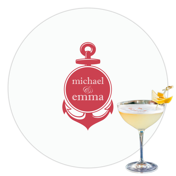 Custom All Anchors Printed Drink Topper - 3.5" (Personalized)