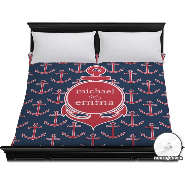 Custom All Anchors Duvet Cover - King (Personalized)