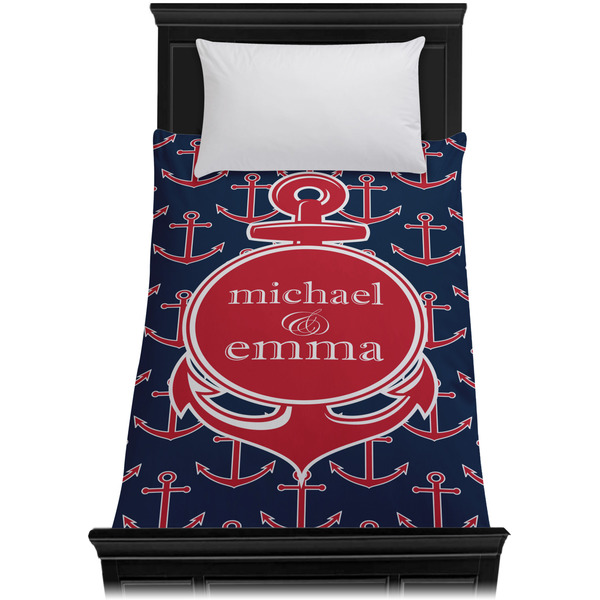 All Anchors Duvet Cover - Twin - On Bed - No Prop