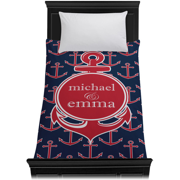 All Anchors Duvet Cover - Twin XL - On Bed - No Prop