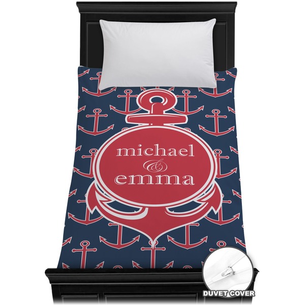 Custom All Anchors Duvet Cover - Twin (Personalized)