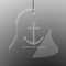 All Anchors Engraved Glass Ornament - Bell